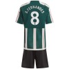 Conjunto (Camiseta+Pantalón Corto) Manchester United B. Fernandes 8 Segunda Equipación 23-24 - Niño